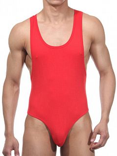 Мужское красное стринг боди Oboy Sexy Boys 5003c06 распродажа
