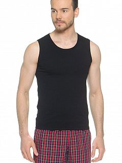 Хлопковая майка с добавлением эластана Jolidon DTММ19бл Black