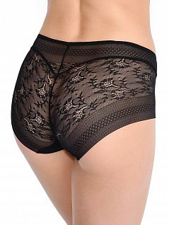 Красивые трусы из тонкого кружева черного цвета Janira 31610c002