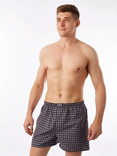 Набор удобных семейных боксеров на комфортной посадке (3шт) Knocker FGTB4500 Черный/Серый/Индиго
