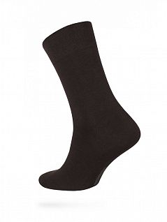 классические носки из хлопка CONTE DT5с08сп000Нсм 000_темно-коричневый