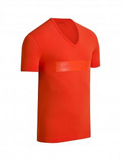Универсальная футболка из лиоцела с терморегуляцией оранжевого цвета цвета I AM WHAT I WEAR FM-1300H44-G91