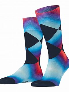 Разноцветные носки с ромбовидным узором Burlington 21939 Gradient Argyle SO Красный (8000)