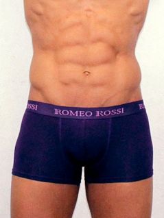 Удобные мужские трусы боксеры фиолетового цвета Romeo Rossi Boxers R6005-5