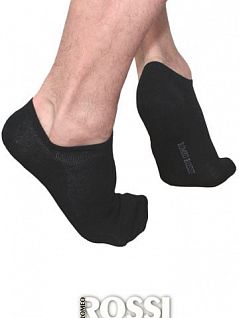Комплект из 5 чёрных коротких мужских носков из хлопка Romeo Rossi Socks RR801 Черный распродажа