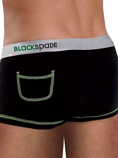 Черные мужские трусы-боксеры с кармашком BlackSpade SPORT b9408 черный