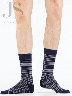 Стильные носки рисунком в виде контрастных горизонтальных полос Omsa JSSTYLE 502 (5 пар) blu oms