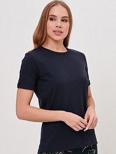 Однотонная футболка из чистого органического хлопка темно-синего цвета Jockey 8501001Hc463