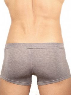 Мягкие однотонные мужские трусы хипсы серого цвета Romeo Rossi R6006-3