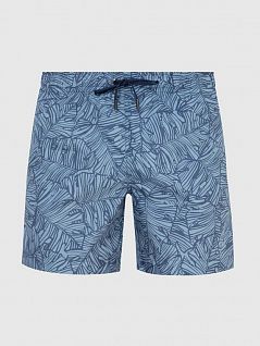 Гладкие плавки шорты с принтом синего цвета Ermenegildo Zegna N7B541310c428