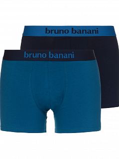 Комплект из 2 мужских трусов боксеров черного и синего цветов Bruno Banani Flowing 22011388бруно Черныйсиний 2304