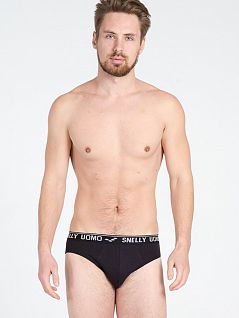 Удобные брифы из эластичного хлопка PJ-Snelly Uomo_U111 черные распродажа