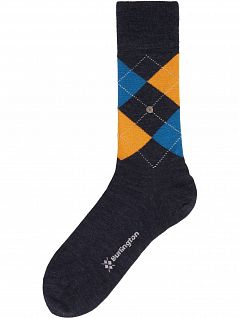 Комфортные носки с усиленной пяткой Burlington 21183 Edinburgh (муж.) Темный-синий 6279