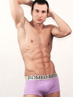 Нежные фиолетовые мужские трусы с модным поясом Romeo Rossi Heaps R00007 распродажа