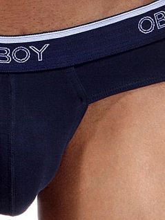 Мужские трусы слипы синие Oboy Base Line 6082c05