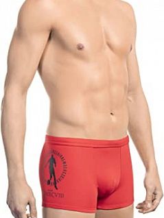 Яркие боксеры с принтом на боку красного цвета Bikkembergs BKK1MTR01cRed