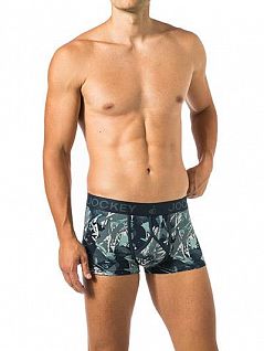 Хлопковые боксеры на широкой резинке JOCKEY 181852H (муж.) (555) Синий