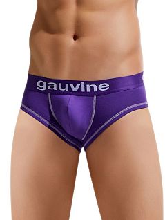 Хлопковые брифы на гладкой резинке фиолетового цвета GAUVINE RTGAU3023-56