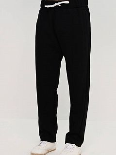 Домашние штаны на средней посадке черного цвета Ermenegildo Zegna N6N001140c001