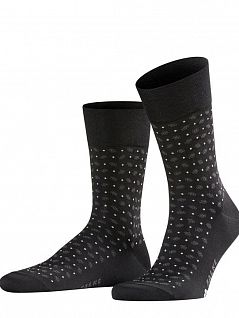 Хлопковые носки с добавлением полиамида FALKE 13344 Sens. Jabot SO (муж.) Черный (3000)