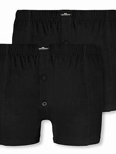 Облегающие трусы боксеры с гульфиком (2шт) GOTZBURG FG740761/M-XXL Черный/Черный