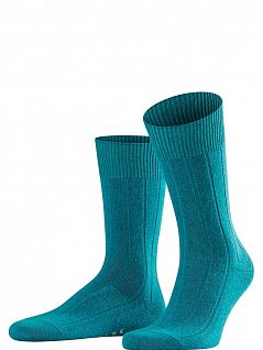 Теплосберегающие носки из шерсти Falke 14423 Lhasa Rib (муж.) Зеленый 7003