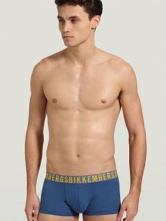 Комплект ярких боксеров на широкой резинке (2шт) Bikkembergs вбкт04772бикк Синий-желтый