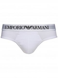Брифы дополнены широким поясом-резинкой с вышитым логотипом бренда EMPORIO ARMANI 111285цц729армани Белый 10