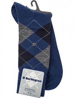 Мужские носки из тонкой шерсти Burlington 21182 Edinburgh SO (муж.) Синий 6051