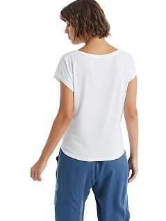 Тонкая футболка с завязками из модала и полиэстра LTBS60245 BlackSpade белый