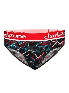 Хлопковые брифы с разноцветным принтом черного цвета DARKZONE RTDZN6388