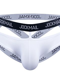 Стильные джоки на широкой резинке белого цвета JOCKMAIL RTJM4068-1