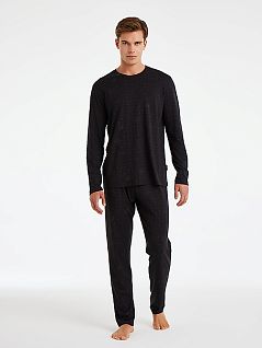 Лонгслив из модала и хлопка с узором BlackSpade LTBS40570 BlackSpade черный