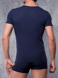 Мужская фиолетовая футболка с широким воротником Doreanse Macho Style 2820c56 распродажа