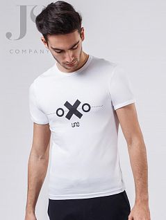 футболка с круглым вырезом и втачным рукавом Oxouno JSOXO 0058-159 KULIR SLIM U-вырез белый