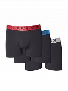 Набор эластичных боксеров на широкой резинке (3шт) BlackSpade LTBS9471 BlackSpade черный-черный-черный