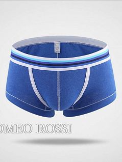 Хипсы боксеры мужские с выпуклой конструкцией синего цвета ROMEO ROSSI R5004-9 распродажа