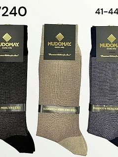 Набор носков с уплотненной пяткой и мыском LT17240 MUDOMAY синий с сиреневым (3 пары)