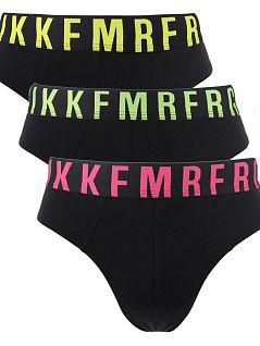 Набор брифов на резинке с логотипом яркими буквами (3шт) Bikkembergs RTBKK1USP16TR