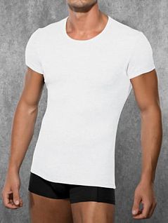 Мужская белая футболка Doreanse Ribbed Modal Collection 2545c02 распродажа