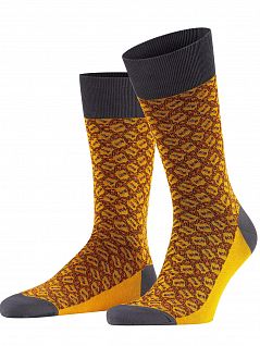 Стильные носки из хлопка и полиамида FALKE 14063 Sartorial EyeSO (муж.) Оранжевый (1853)