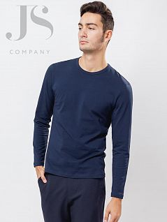 Лонгслив с длинным рукавом и круглым вырезом Oxouno JSOXO 0633 KULIR 01 Slim fit U-вырез синие сумерки oxo