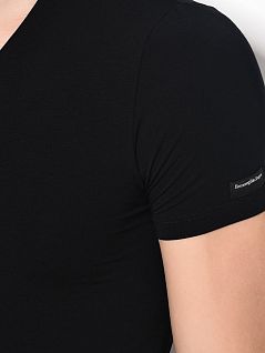 Футболка из модала с добавлением эластана с гладкой фактурой Ermenegildo Zegna н2м800060ез Черный