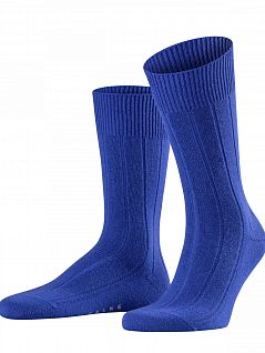 Уютные носки на удобной посадке Falke 14423 Lhasa Rib (муж.) Синий (6065)
