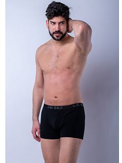 Хлопковые боксеры с двойным гульфиком черного цвета MR. BIG RTMB201