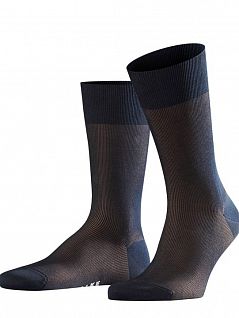 Элегантные носки на одинарной резинке Falke 13141 Fine Shadow SO (муж.) Синий (6374)