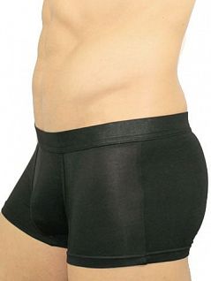 Однотонные черные эластичные трусы хипсы для мужчин Romeo Rossi R6006-2