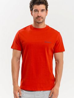 Яркая футболка из дышащей ткани красного цвета Bikkembergs BKK3MTS04cGoji