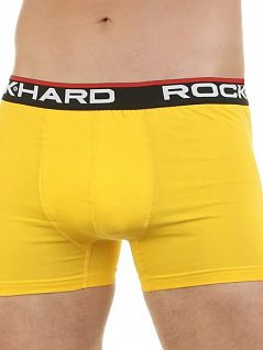 Яркие боксеры на пришивной резинке с логотипом бренда желтого цвета Hardrock RTRH17015