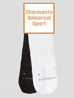 Комплект из 6 пар мужских спортивных носков белых (Charmante Universal Sport) SCHUS-1304